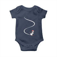 Skiing Snowman Baby Onesie Funny Ski Freeride Freeski Winter Sports Skiers - Wonder Print Shop