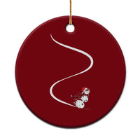 Skiing Snowman Ceramic Ornament Funny Ski Freeride Freeski Winter Sports Skiers - Wonder Print Shop