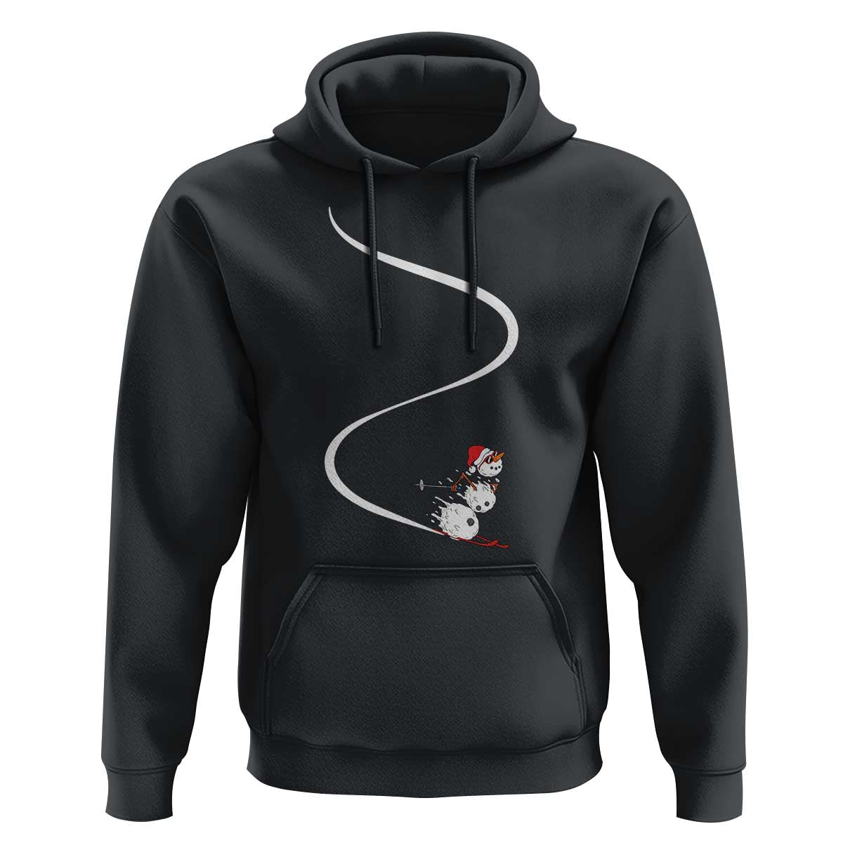 Skiing Snowman Hoodie Funny Ski Freeride Freeski Winter Sports Skiers - Wonder Print Shop