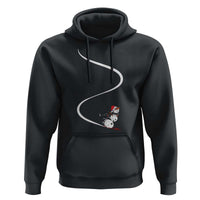 Skiing Snowman Hoodie Funny Ski Freeride Freeski Winter Sports Skiers - Wonder Print Shop