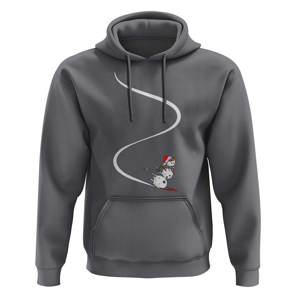 Skiing Snowman Hoodie Funny Ski Freeride Freeski Winter Sports Skiers - Wonder Print Shop