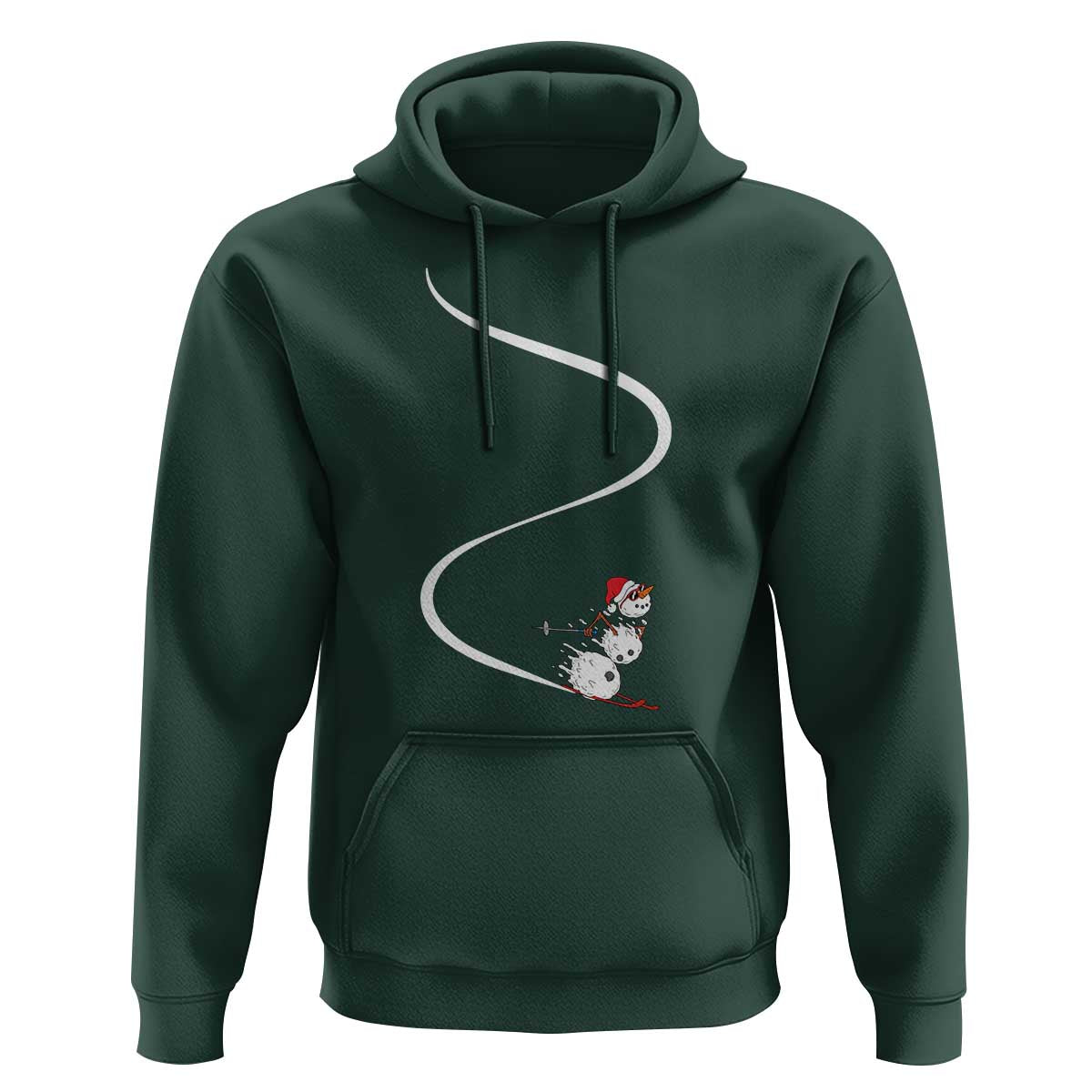 Skiing Snowman Hoodie Funny Ski Freeride Freeski Winter Sports Skiers - Wonder Print Shop
