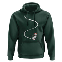 Skiing Snowman Hoodie Funny Ski Freeride Freeski Winter Sports Skiers - Wonder Print Shop