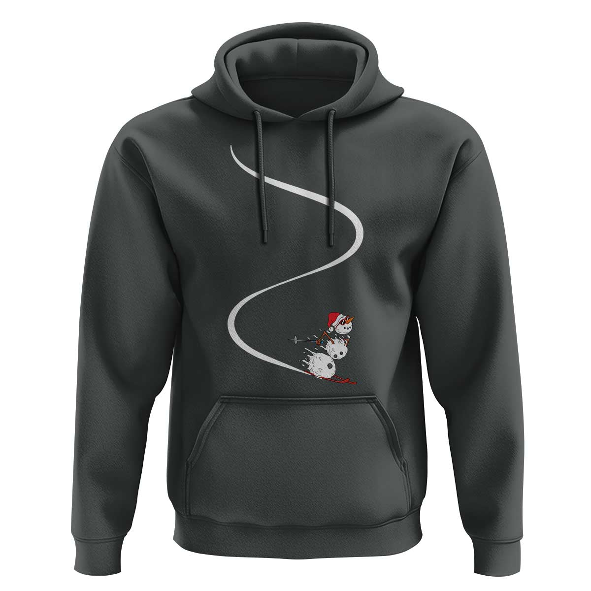 Skiing Snowman Hoodie Funny Ski Freeride Freeski Winter Sports Skiers - Wonder Print Shop