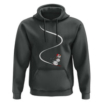 Skiing Snowman Hoodie Funny Ski Freeride Freeski Winter Sports Skiers - Wonder Print Shop