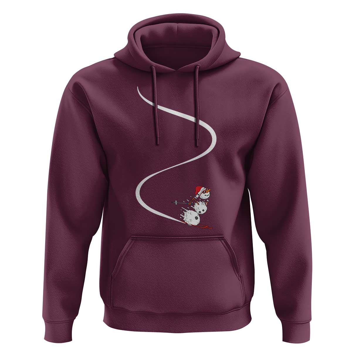 Skiing Snowman Hoodie Funny Ski Freeride Freeski Winter Sports Skiers - Wonder Print Shop