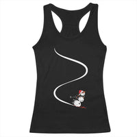 Skiing Snowman Racerback Tank Top Funny Ski Freeride Freeski Winter Sports Skiers - Wonder Print Shop
