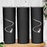 Skiing Snowman Skinny Tumbler Funny Ski Freeride Freeski Winter Sports Skiers - Wonder Print Shop