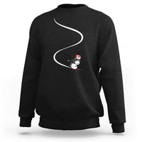 Skiing Snowman Sweatshirt Funny Ski Freeride Freeski Winter Sports Skiers - Wonder Print Shop