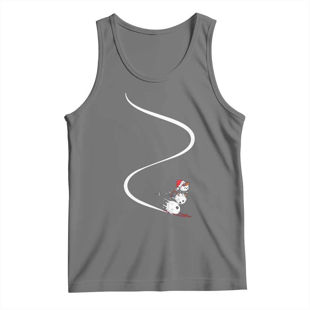 Skiing Snowman Tank Top Funny Ski Freeride Freeski Winter Sports Skiers - Wonder Print Shop