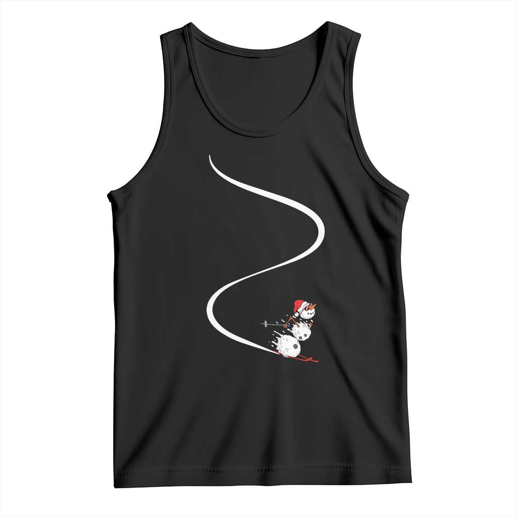 Skiing Snowman Tank Top Funny Ski Freeride Freeski Winter Sports Skiers - Wonder Print Shop