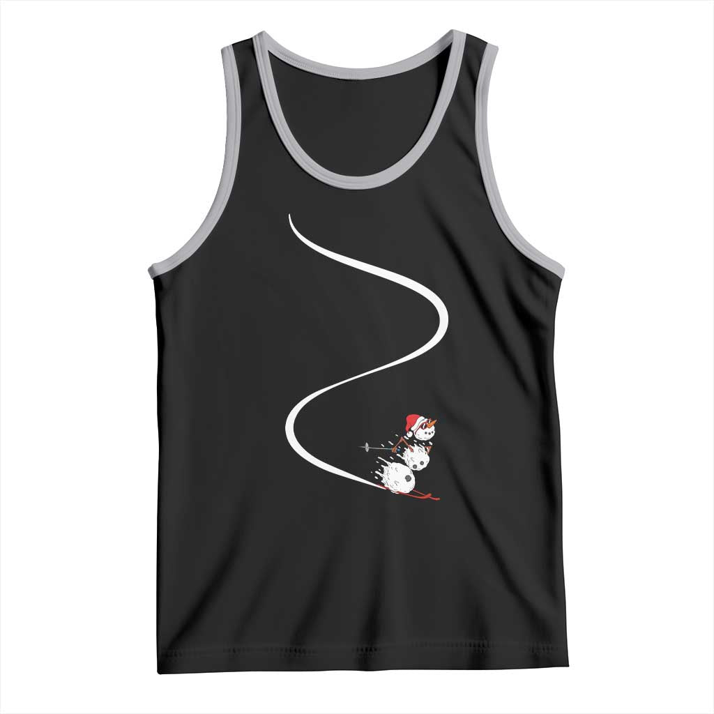 Skiing Snowman Tank Top Funny Ski Freeride Freeski Winter Sports Skiers - Wonder Print Shop