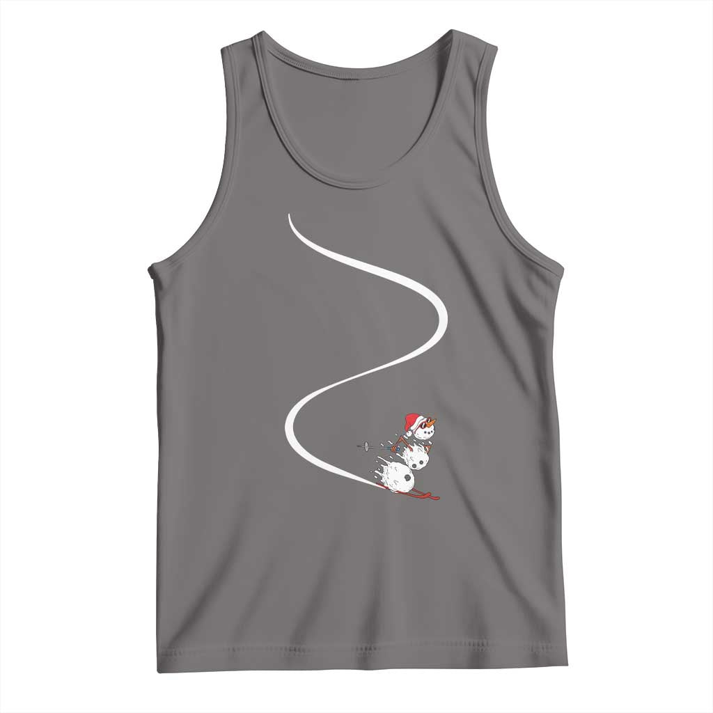 Skiing Snowman Tank Top Funny Ski Freeride Freeski Winter Sports Skiers - Wonder Print Shop