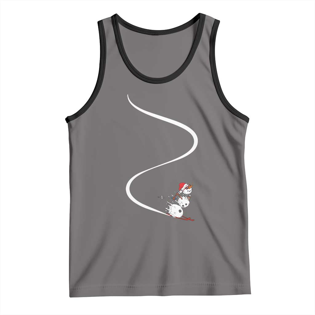 Skiing Snowman Tank Top Funny Ski Freeride Freeski Winter Sports Skiers - Wonder Print Shop