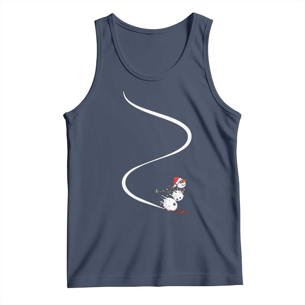 Skiing Snowman Tank Top Funny Ski Freeride Freeski Winter Sports Skiers - Wonder Print Shop