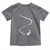 Skiing Snowman Toddler T Shirt Funny Ski Freeride Freeski Winter Sports Skiers - Wonder Print Shop