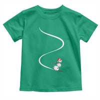 Skiing Snowman Toddler T Shirt Funny Ski Freeride Freeski Winter Sports Skiers - Wonder Print Shop