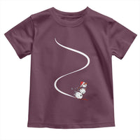 Skiing Snowman Toddler T Shirt Funny Ski Freeride Freeski Winter Sports Skiers - Wonder Print Shop