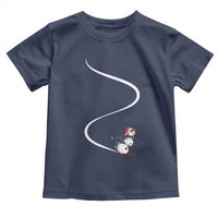 Skiing Snowman Toddler T Shirt Funny Ski Freeride Freeski Winter Sports Skiers - Wonder Print Shop