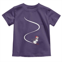 Skiing Snowman Toddler T Shirt Funny Ski Freeride Freeski Winter Sports Skiers - Wonder Print Shop
