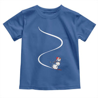 Skiing Snowman Toddler T Shirt Funny Ski Freeride Freeski Winter Sports Skiers - Wonder Print Shop