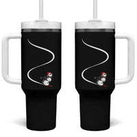 Skiing Snowman Tumbler With Handle Funny Ski Freeride Freeski Winter Sports Skiers - Wonder Print Shop