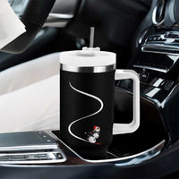 Skiing Snowman Tumbler With Handle Funny Ski Freeride Freeski Winter Sports Skiers - Wonder Print Shop