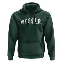Ski Evolution Hoodie Funny Skiing Lover Skiers - Wonder Print Shop