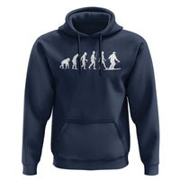 Ski Evolution Hoodie Funny Skiing Lover Skiers - Wonder Print Shop