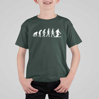 Ski Evolution T Shirt For Kid Funny Skiing Lover Skiers - Wonder Print Shop