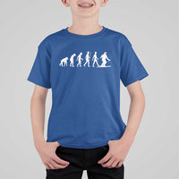 Ski Evolution T Shirt For Kid Funny Skiing Lover Skiers - Wonder Print Shop