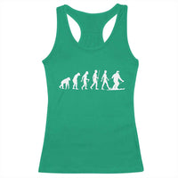 Ski Evolution Racerback Tank Top Funny Skiing Lover Skiers - Wonder Print Shop