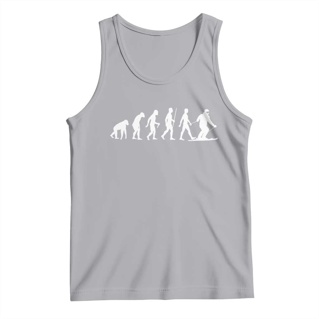 Ski Evolution Tank Top Funny Skiing Lover Skiers - Wonder Print Shop