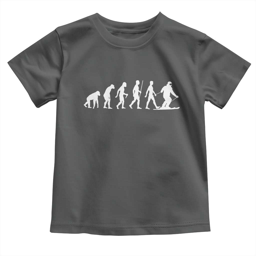 Ski Evolution Toddler T Shirt Funny Skiing Lover Skiers - Wonder Print Shop