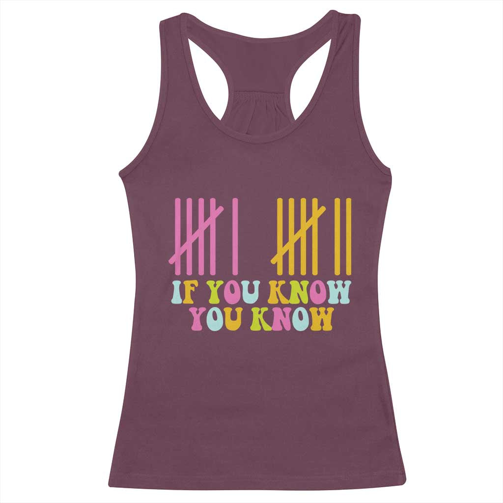 Funny Six Seven 6 7 Teen Slang Racerback Tank Top If You Know You Know Viral Meme - Wonder Print Shop