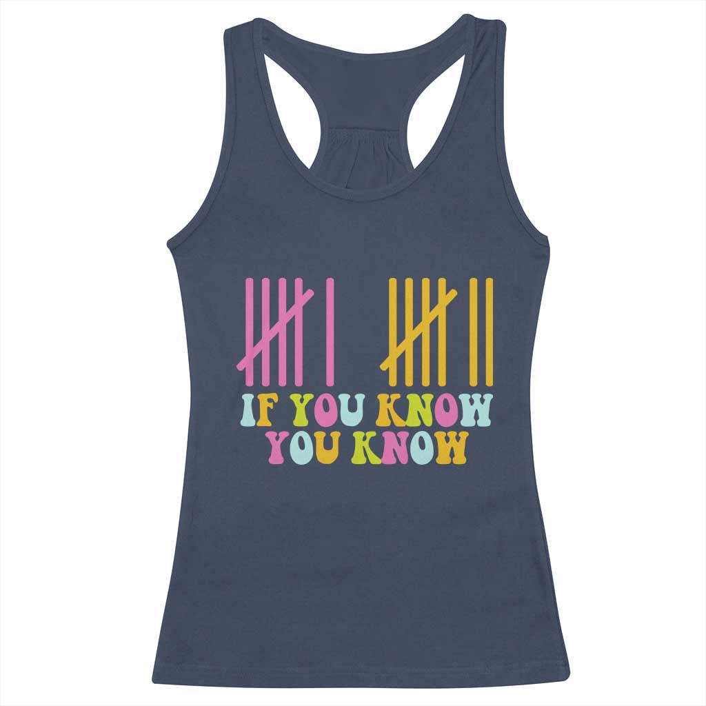 Funny Six Seven 6 7 Teen Slang Racerback Tank Top If You Know You Know Viral Meme - Wonder Print Shop