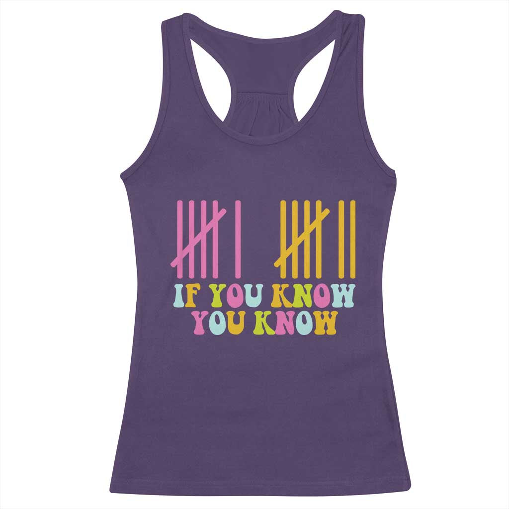 Funny Six Seven 6 7 Teen Slang Racerback Tank Top If You Know You Know Viral Meme - Wonder Print Shop
