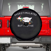 Overstimulated But Festive Goose Christmas Spare Tire Cover Funny Holiday Meme - Wonder Print Shop