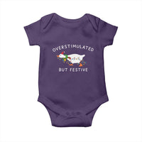 Overstimulated But Festive Goose Christmas Baby Onesie Funny Holiday Meme - Wonder Print Shop