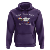 Overstimulated But Festive Goose Christmas Hoodie Funny Holiday Meme - Wonder Print Shop