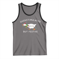 Overstimulated But Festive Goose Christmas Tank Top Funny Holiday Meme - Wonder Print Shop