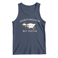 Overstimulated But Festive Goose Christmas Tank Top Funny Holiday Meme - Wonder Print Shop