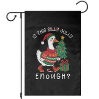 Funny Goose Christmas Garden Flag Is This Jolly Enough Cute Xmas Duck - Wonder Print Shop
