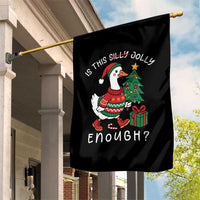 Funny Goose Christmas Garden Flag Is This Jolly Enough Cute Xmas Duck - Wonder Print Shop