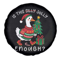 Funny Goose Christmas Spare Tire Cover Is This Jolly Enough Cute Xmas Duck - Wonder Print Shop