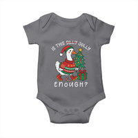 Funny Goose Christmas Baby Onesie Is This Jolly Enough Cute Xmas Duck - Wonder Print Shop