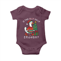 Funny Goose Christmas Baby Onesie Is This Jolly Enough Cute Xmas Duck - Wonder Print Shop