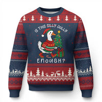 Funny Goose Xmas Ugly Christmas Sweater Is This Jolly Enough Cute Xmas Duck - Wonder Print Shop