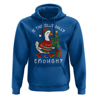 Funny Goose Christmas Hoodie Is This Jolly Enough Cute Xmas Duck - Wonder Print Shop