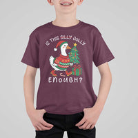 Funny Goose Christmas T Shirt For Kid Is This Jolly Enough Cute Xmas Duck - Wonder Print Shop
